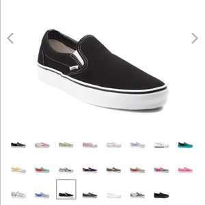 black slip on vans brand new